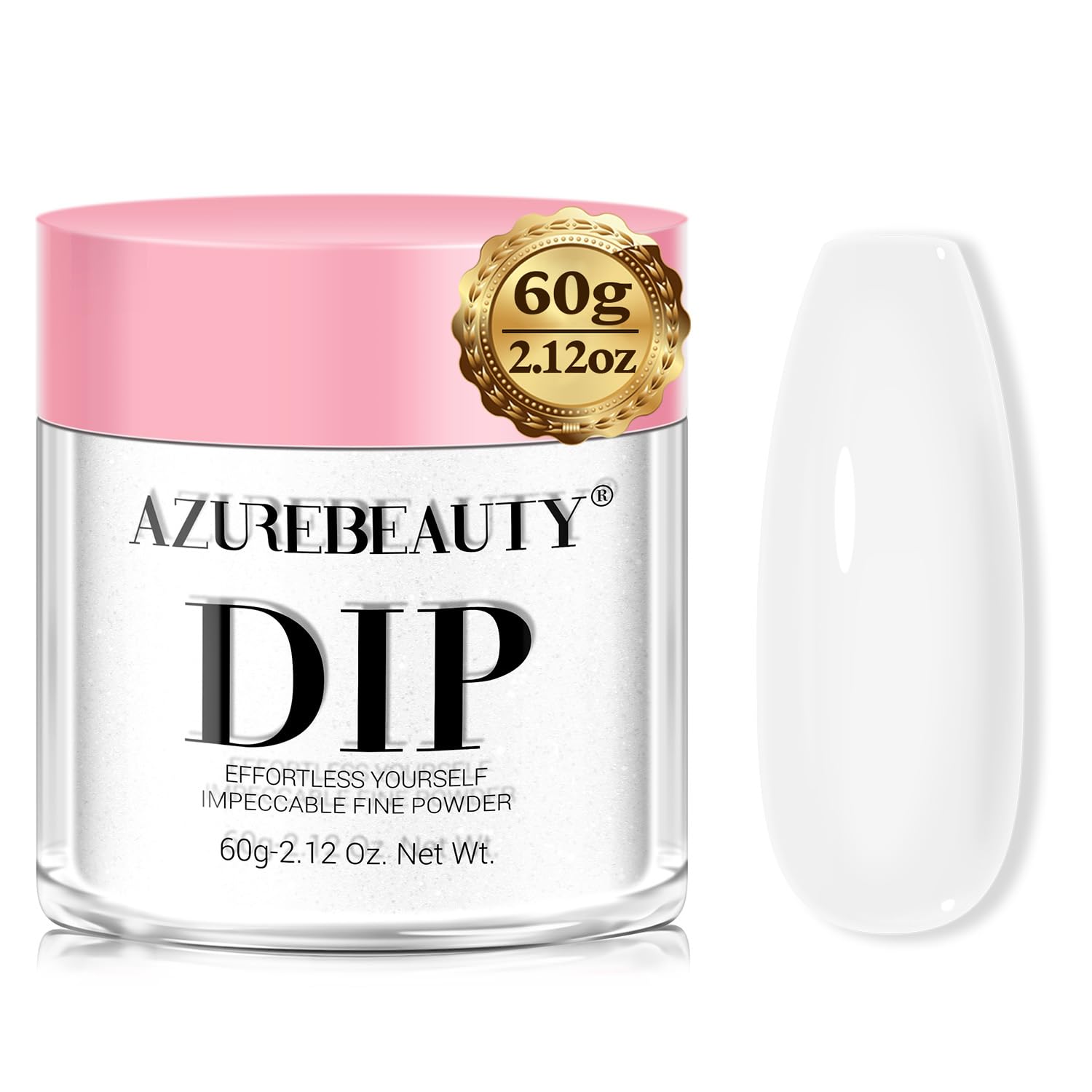 AZUREBEAUTY Dip Powder Blanc 60 g dans son pot, base durable