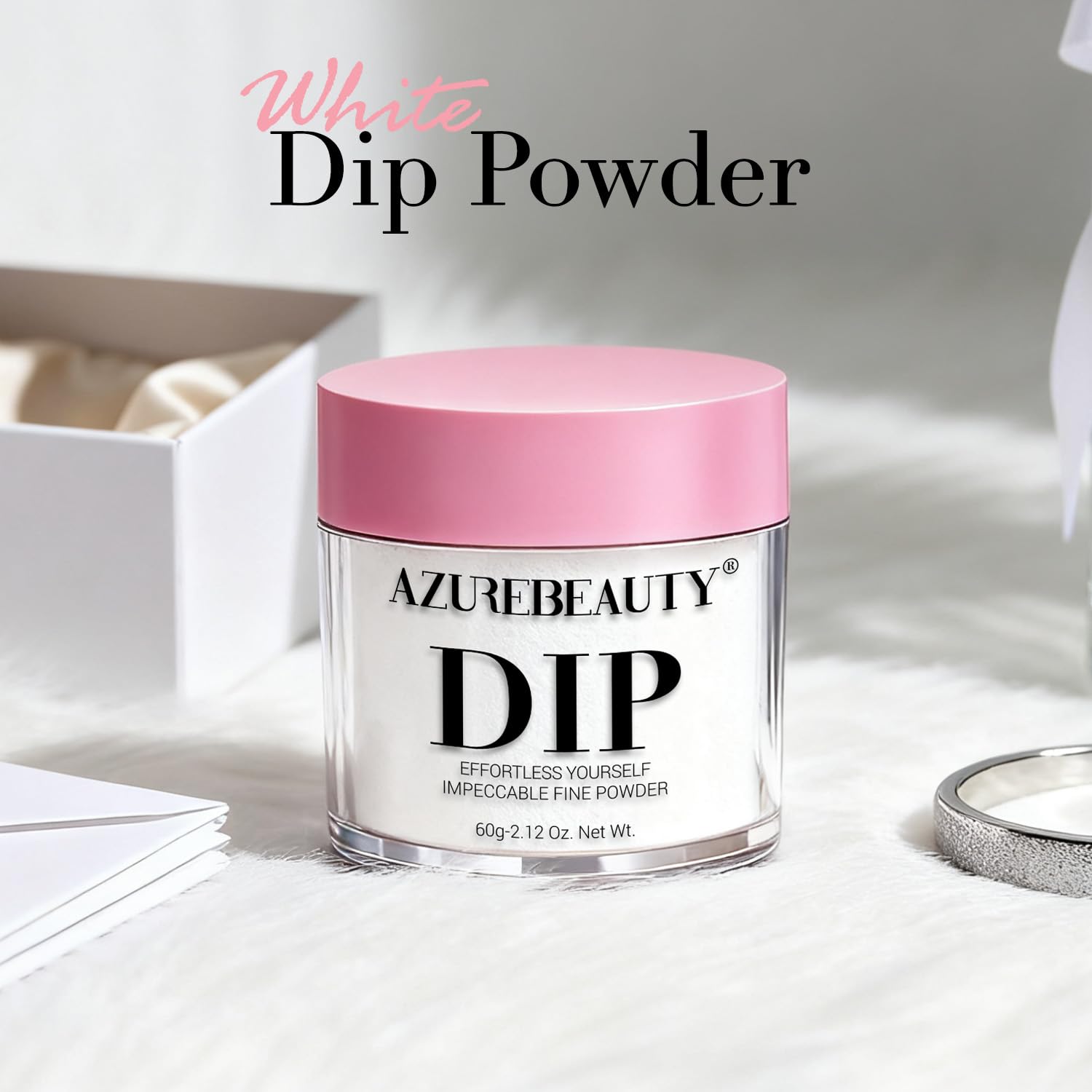 Finition brillante de la poudre blanche AZUREBEAUTY