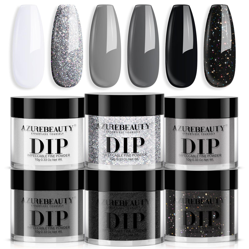 AZUREBEAUTY Dip Powder Blanc — fini brillant durable pour une manucure élégante