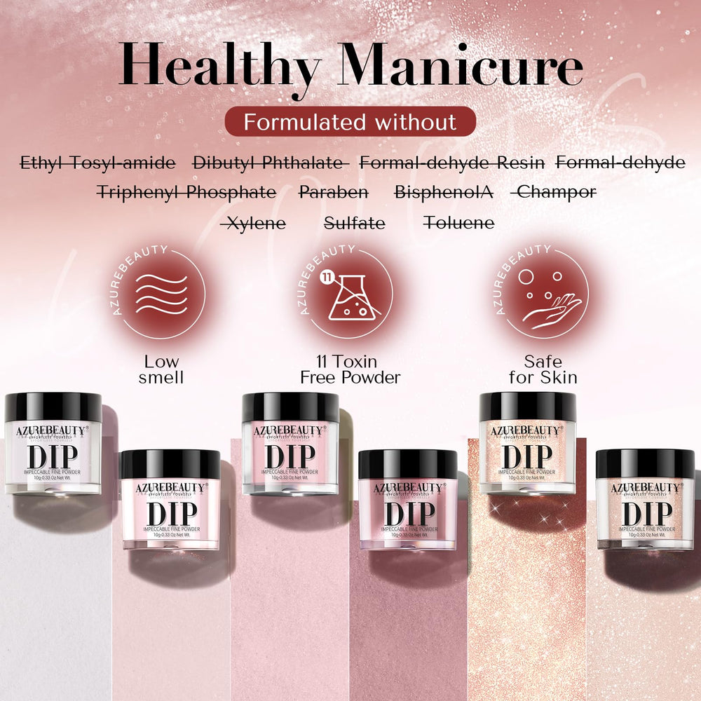 AZUREBEAUTY Dip Powder idéal pour maison et salon sans lampe nécessaire