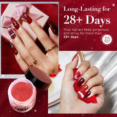 AZUREBEAUTY poudre dip rouge Bourgogne – teinte riche pour un rendu sophistiqué