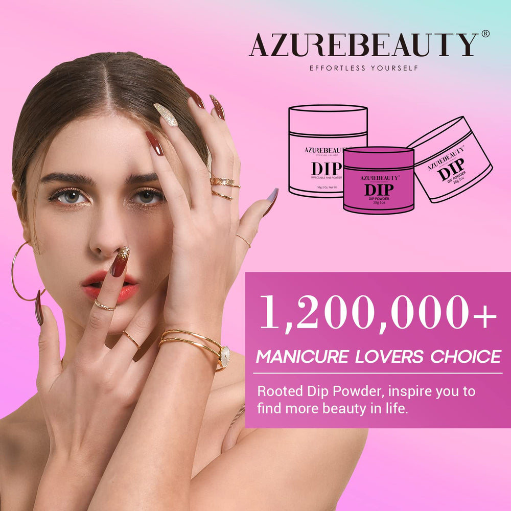 AZUREBEAUTY kit dip sans lampe pour séchage rapide des ongles