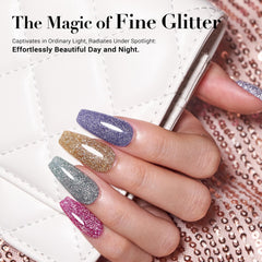 AZUREBEAUTY Poudre Dip argent: fini brillant polyvalent pour tous les looks.