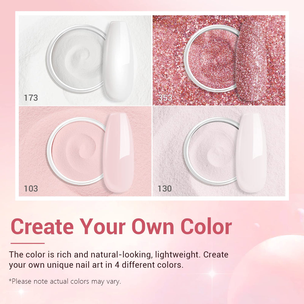 AZUREBEAUTY light baby pink powder for everyday nude nails
