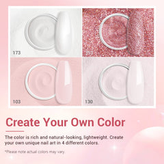 AZUREBEAUTY light baby pink powder for everyday nude nails