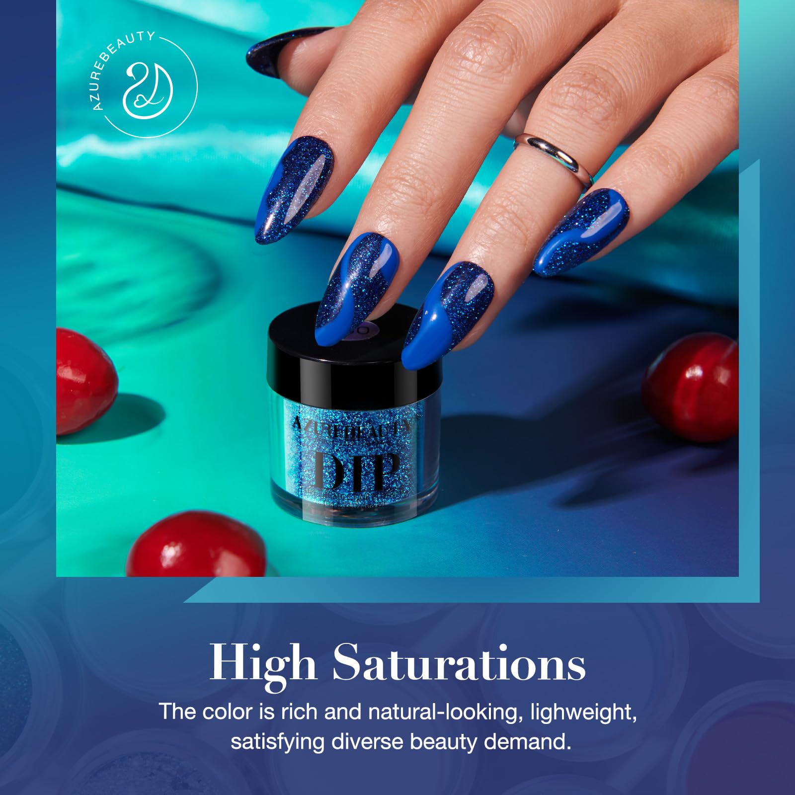 AZUREBEAUTY Dip Powder Nail Set six couleurs pour tous les looks.