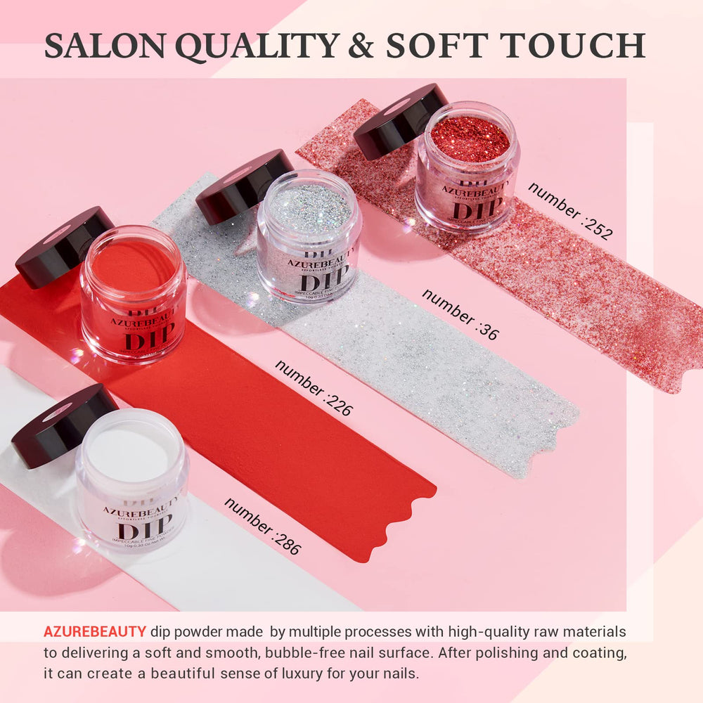 AzureBeauty finished manicure on nails with glossy shine and smooth wear.