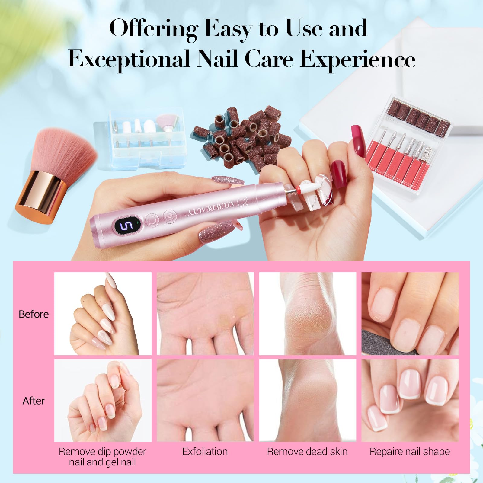 AZUREBEAUTY finition brillance satinée pour un rendu naturel et élégant.