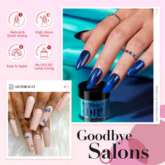 AZUREBEAUTY finition-brillante-et-naturelle: fini lumineux sur les ongles.