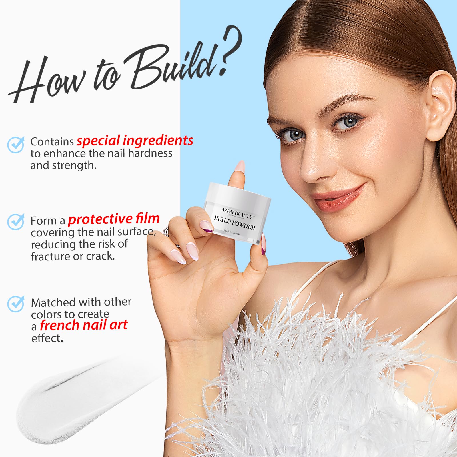 AzureBeauty forme ongles améliorée grâce à une texture adaptée.