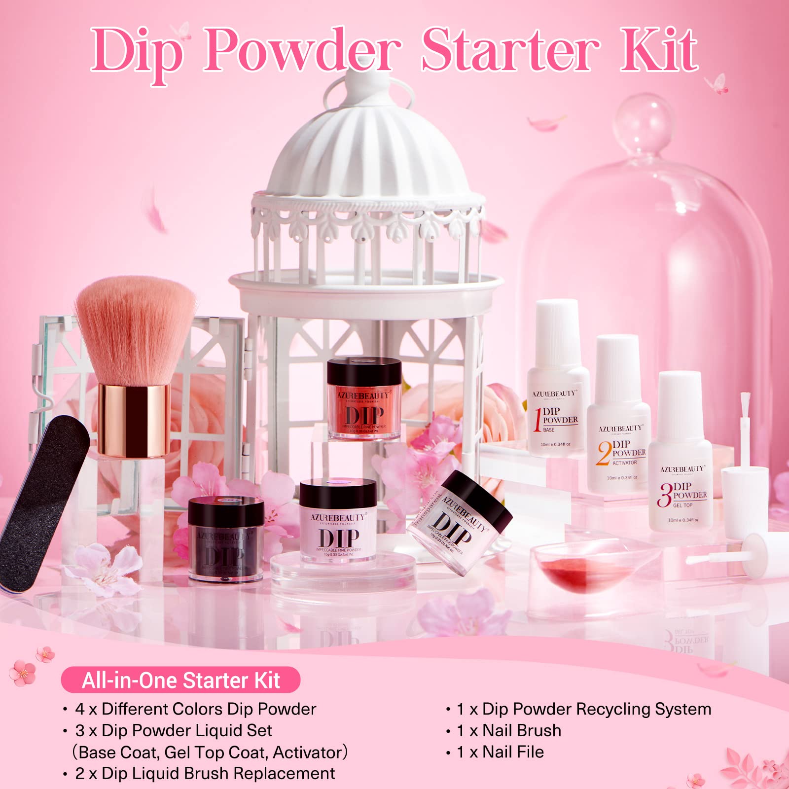 AZUREBEAUTY idée-cadeau-kit-dip-ongles: cadeau parfait pour anniversaires et fêtes.