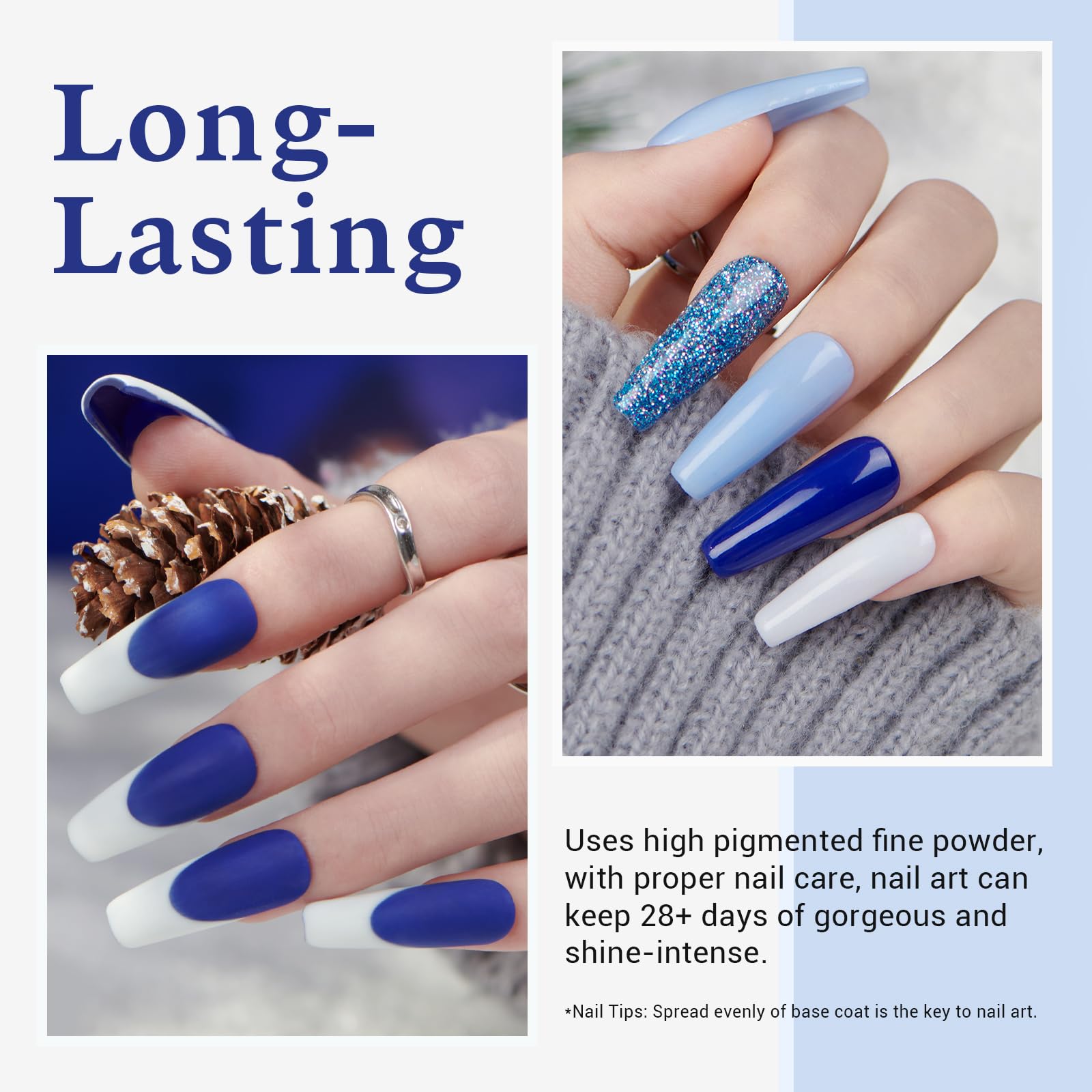 Base et top coat AZUREBEAUTY en paquet, finition lisse et durable