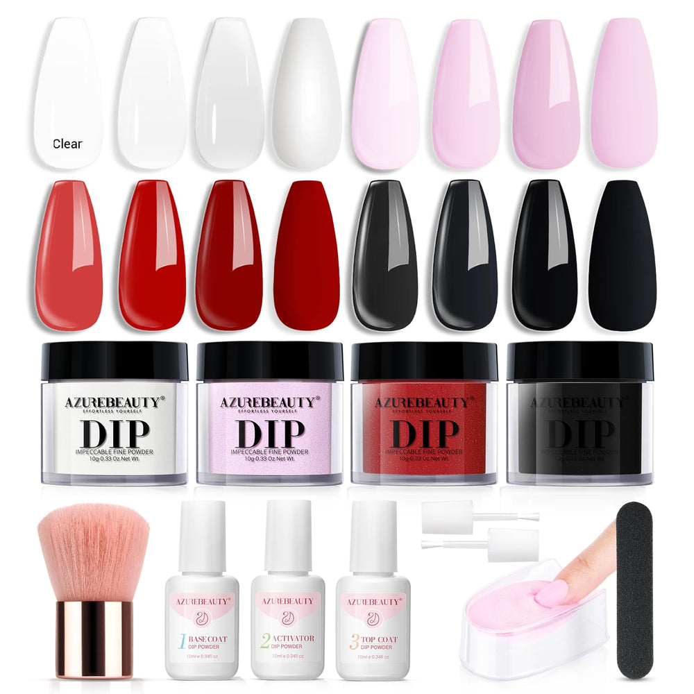 AZUREBEAUTY kit-dip-ongles ensemble: ensemble complet pour une manucure maison facile.