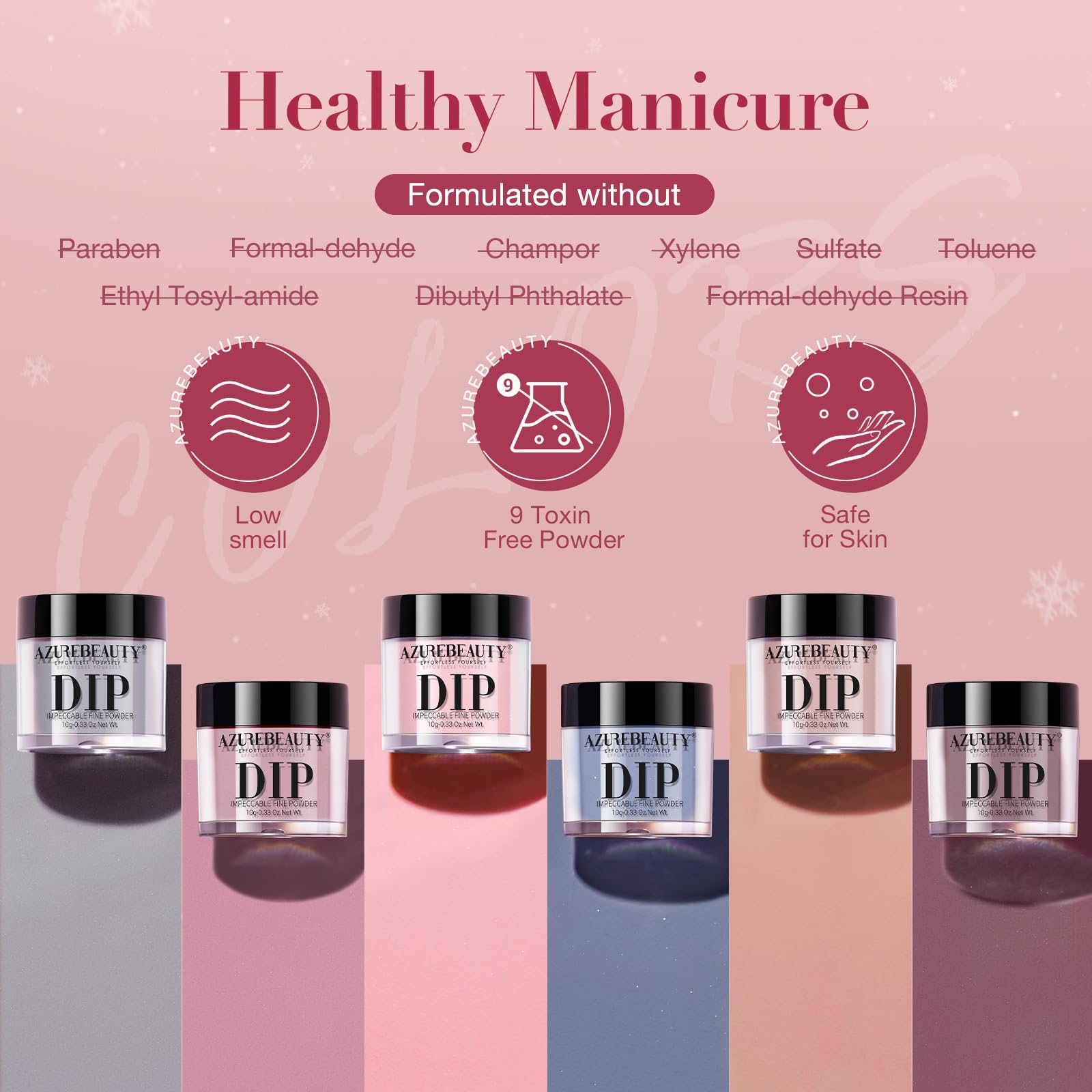 AZUREBEAUTY Dip Poudre: bloc-polissage pour obtenir une surface lisse prête