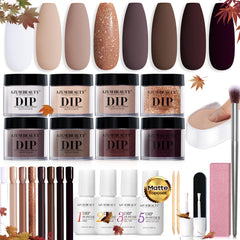 AZUREBEAUTY kit dip poudre démarrage 30pcs ensemble complet pour débuter votre manucure maison