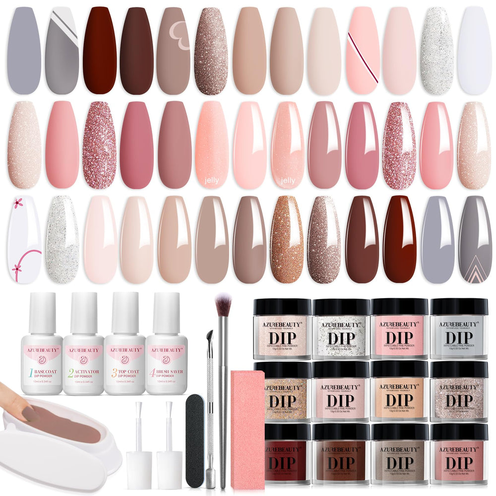 AZUREBEAUTY kit-dip-poudre-ensemble: tout le nécessaire pour une manucure maison précise et facile.