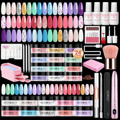AZUREBEAUTY kit Dip Powder ensemble pour une manucure maison rapide et variée.