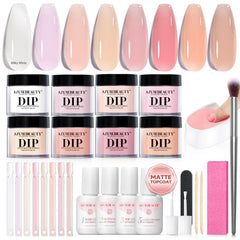AzureBeauty kit dip poudres et ensemble prêt pour démarrer une manucure maison rapide