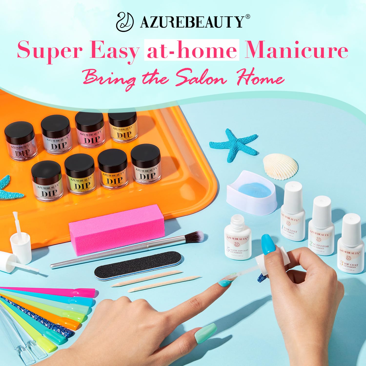 AZUREBEAUTY limette-double-face, préparation optimale des ongles.