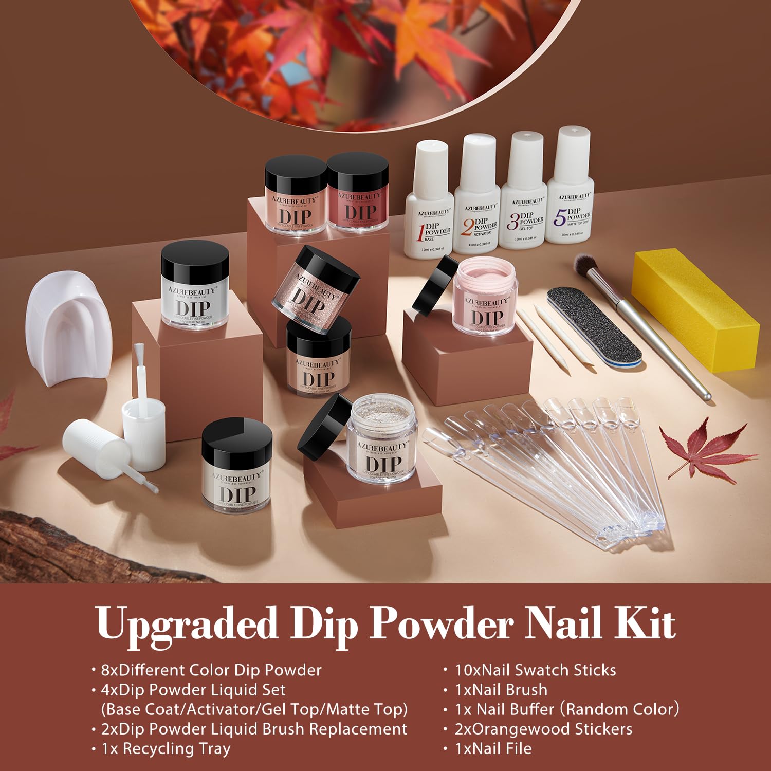AZUREBEAUTY nail kit includes tools for smooth prep and flawless application
