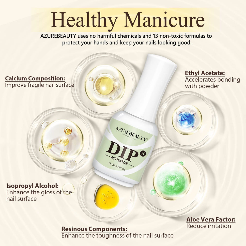 AZUREBEAUTY Activateur sur ongles – fini lisse et brillant après application.