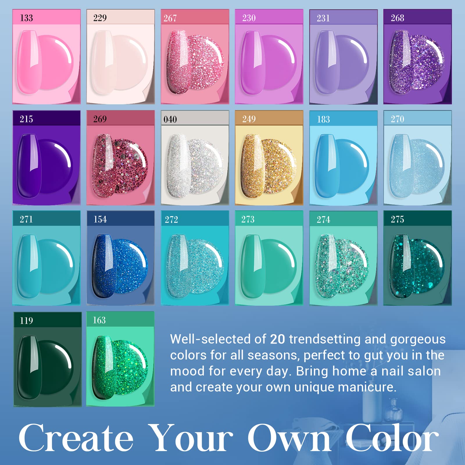AZUREBEAUTY paillettes irisées pour personnaliser les ongles avec reflets finement irisées