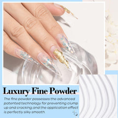 AZUREBEAUTY poudre dip couleur associée, personnalisation du nail art.