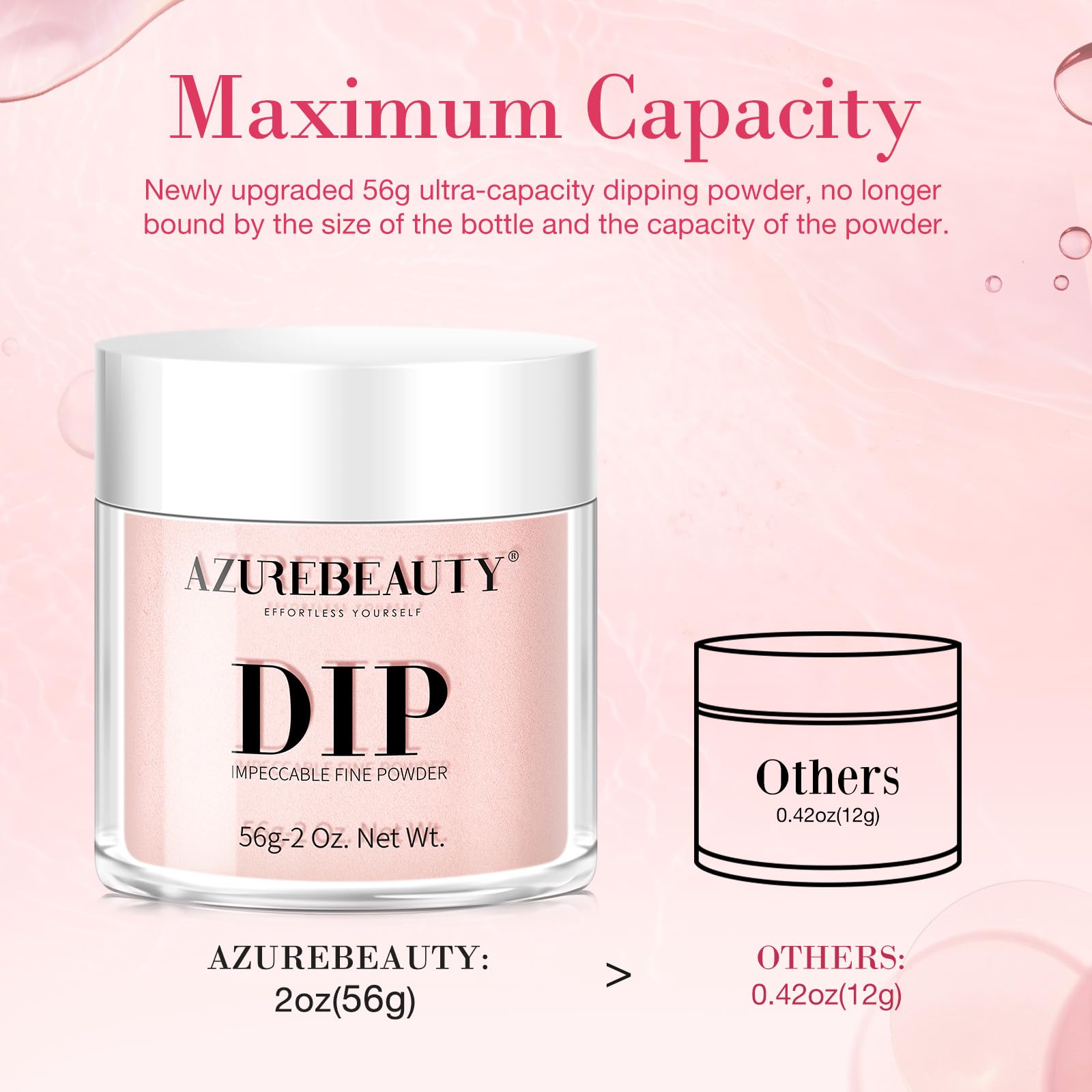 AZUREBEAUTY Poudre dip manucure française, rendu clair et élégant.