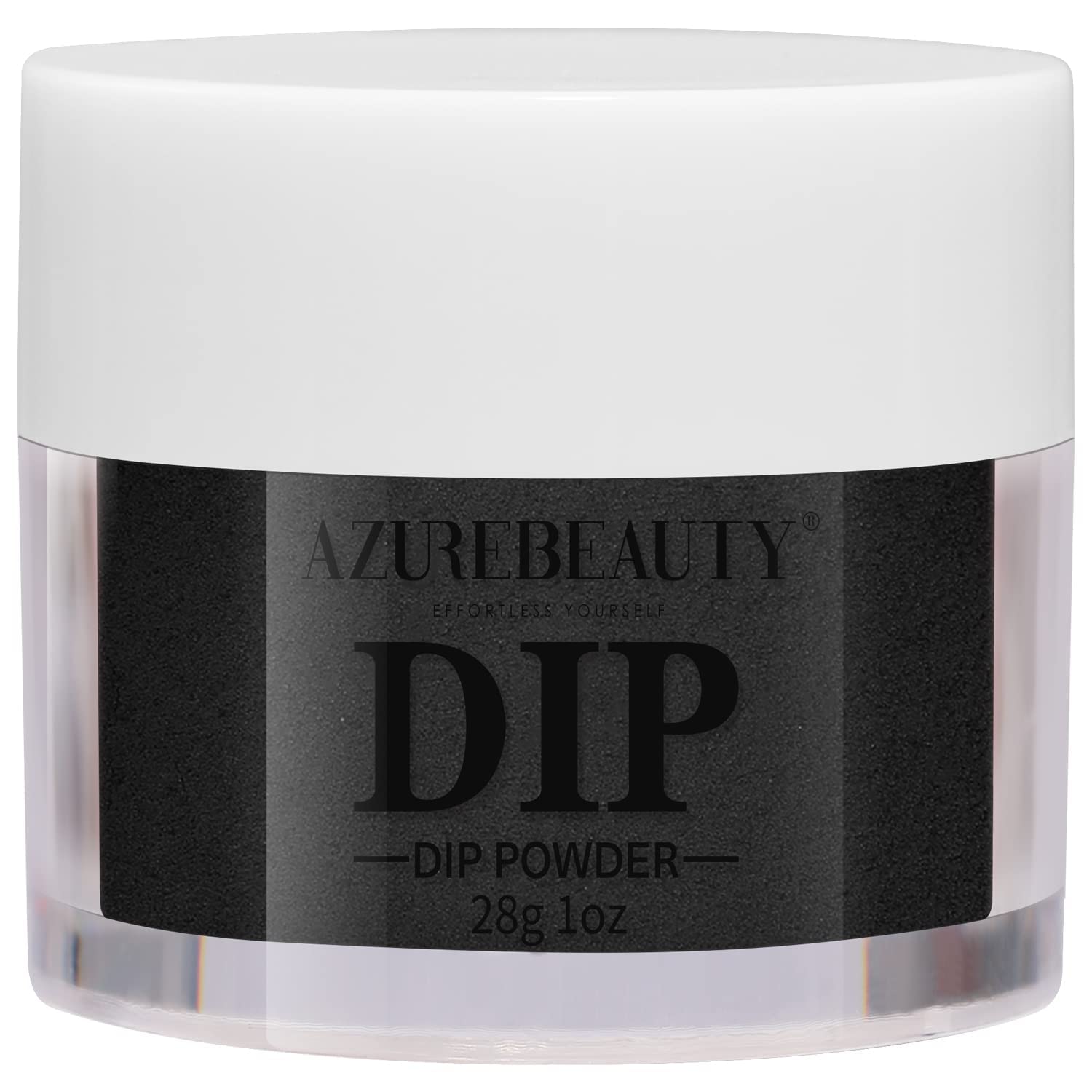 AZUREBEAUTY poudre dip noir, finition naturelle et durable pour ongles élégants