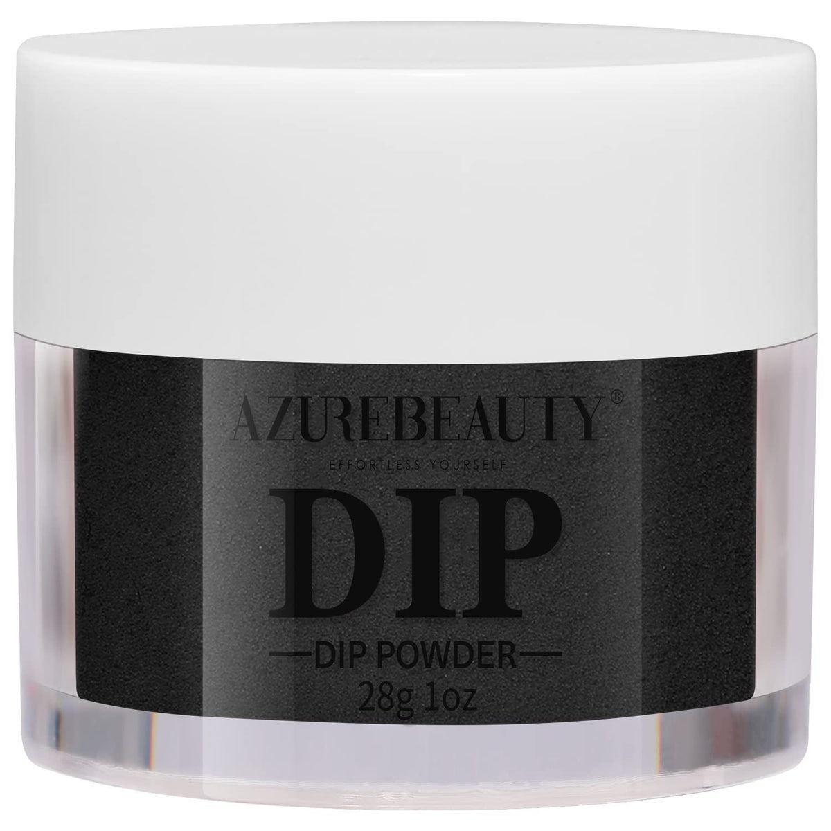 AZUREBEAUTY poudre dip noir, finition naturelle et durable pour ongles élégants