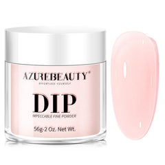AZUREBEAUTY Poudre dip transparente rose jelly – effet naturel et brillance durable.