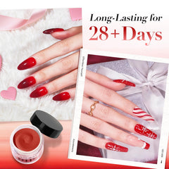 AZUREBEAUTY poudre rouge Bordeaux pour ongles intenses et longue tenue.