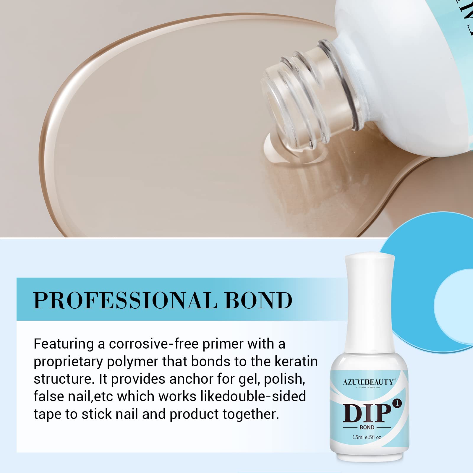 AZUREBEAUTY Préparation-ongle essentielle : prépare l’ongle pour une adhérence fiable.
