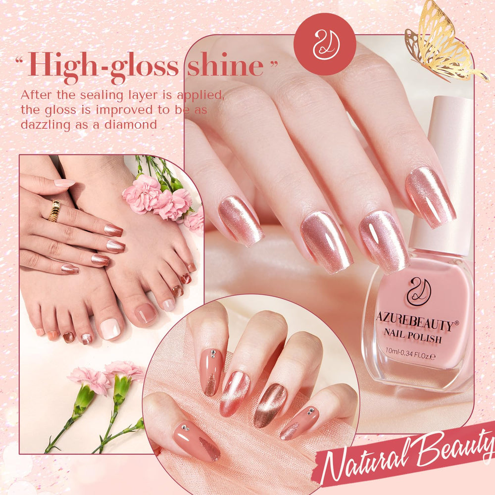 Top coat AZUREBEAUTY: brillance élevée et protection durable sur les ongles.