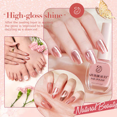 Top coat AZUREBEAUTY: brillance élevée et protection durable sur les ongles.