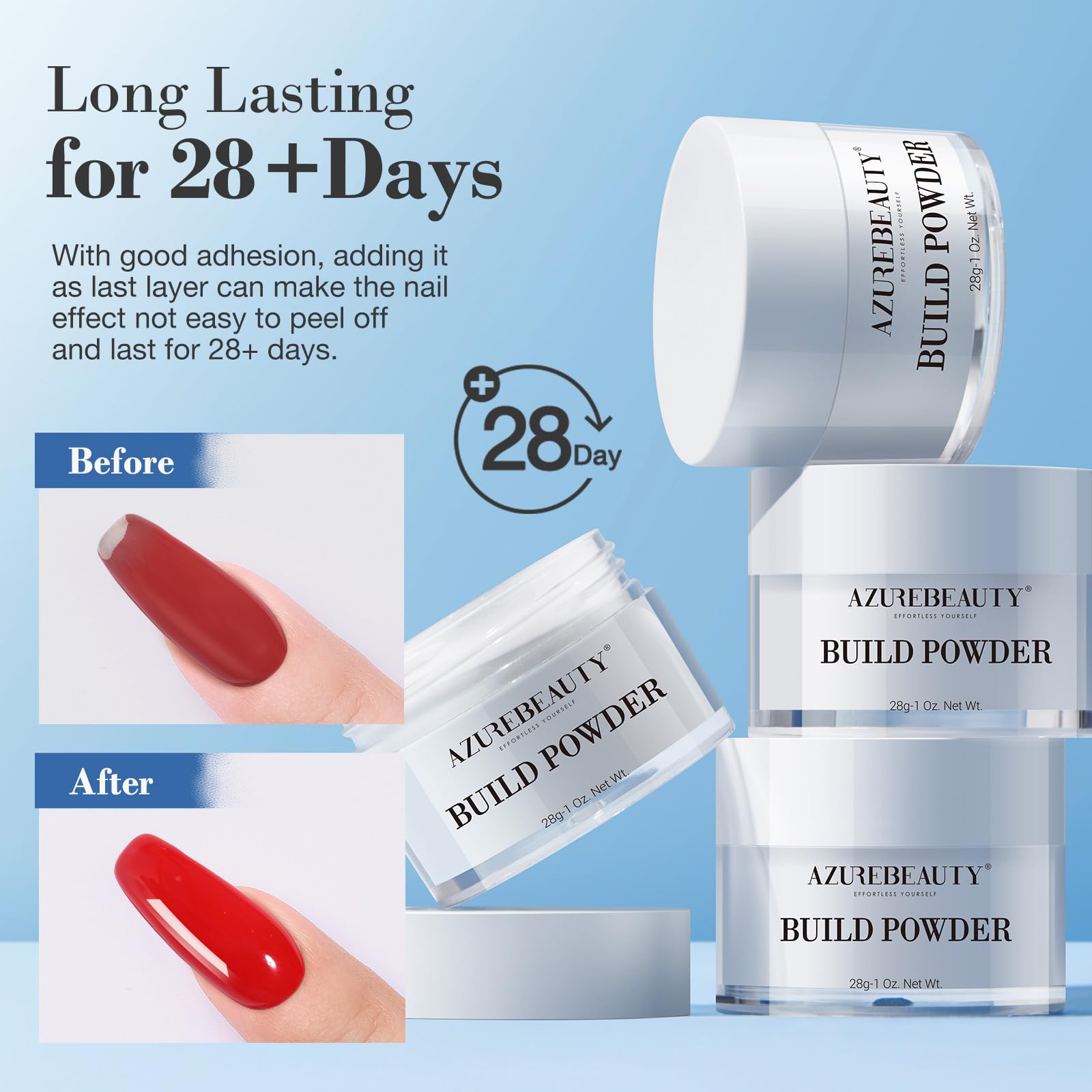 AzureBeauty transparence naturelle ongles affiche une apparence soignée.