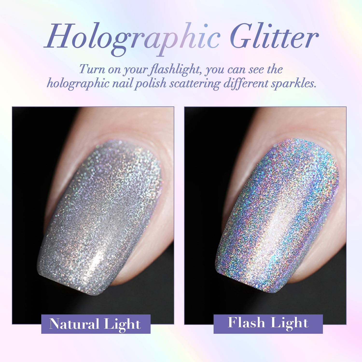 AZUREBEAUTY vernis argent, longue tenue pour toute la semaine