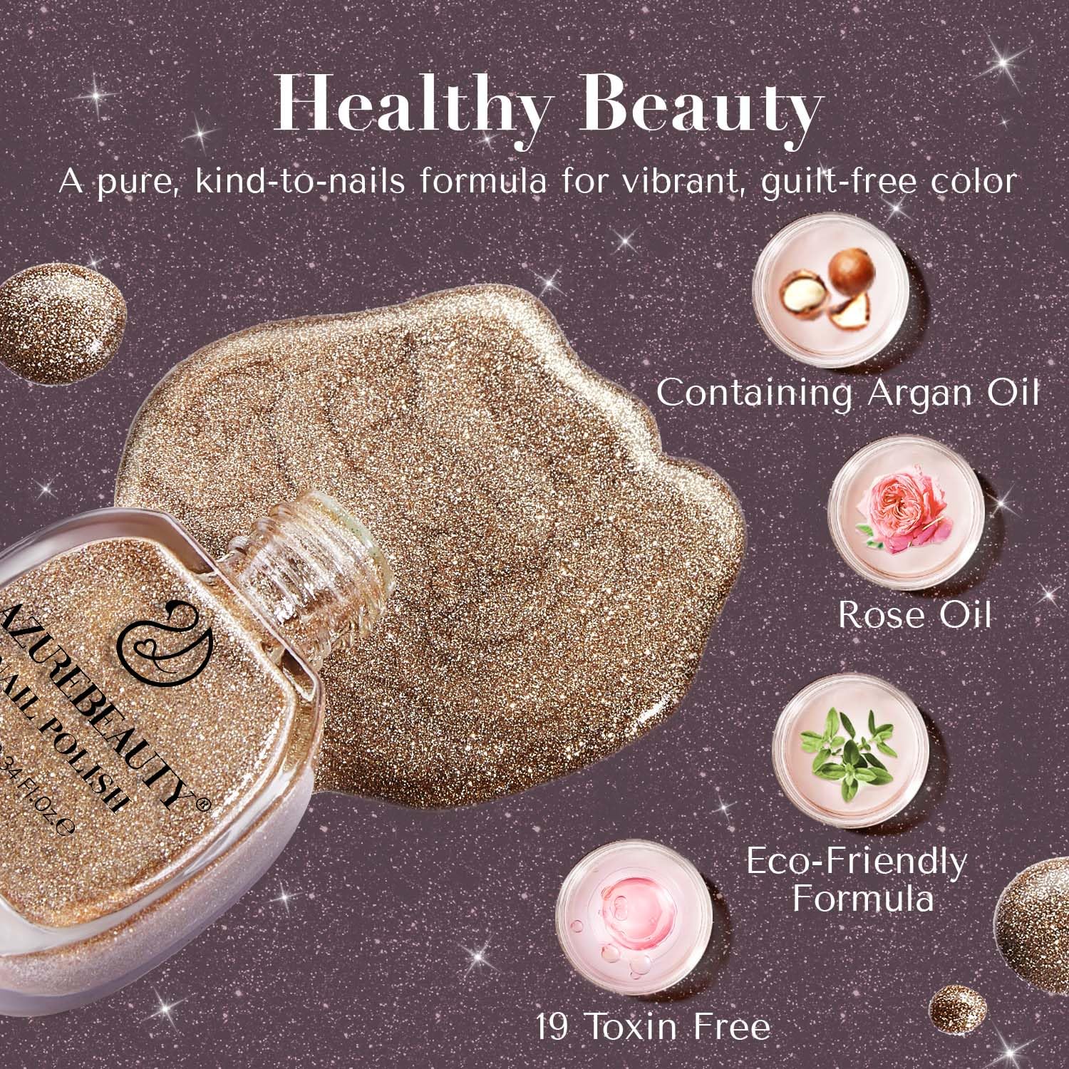 AZUREBEAUTY gros plan – pigments haute pureté pour couleurs intenses.