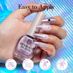 AZUREBEAUTY Dreamy Purple, séchage rapide et fini brillant naturel sur vos ongles.