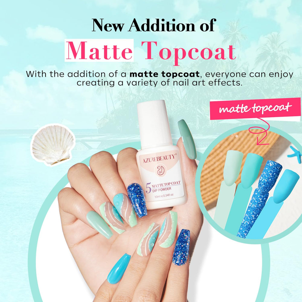 AZUREBEAUTY vernis-finition mate, rendu élégant et raffiné.