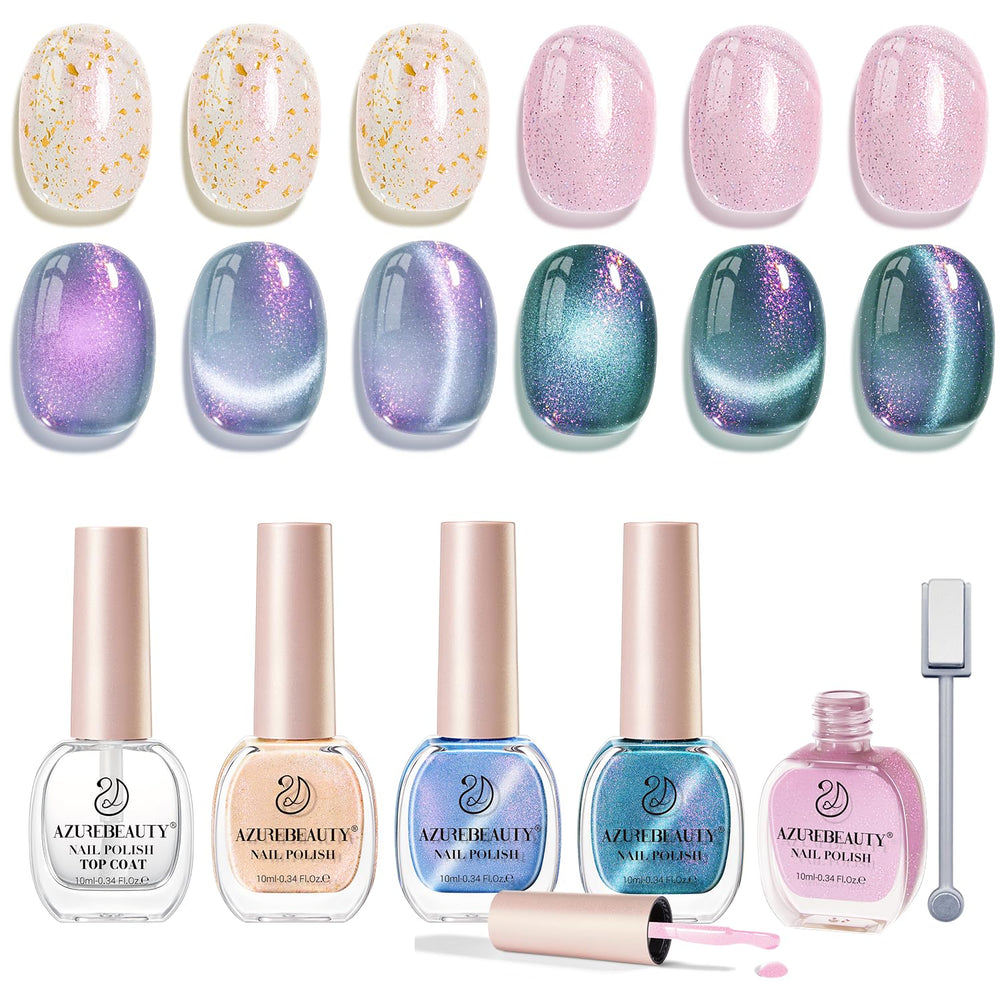 AZUREBEAUTY vernis œil-chat collection: effet cat eye pour des looks audacieux.