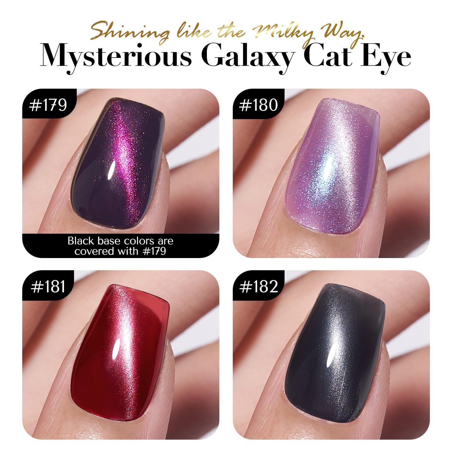 AzureBeauty Vernis Œil de Chat magnétique violet pailleté – style changeant.