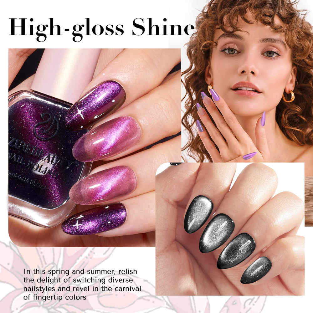 AzureBeauty Vernis Noir – base sombre pour un contraste élégant.