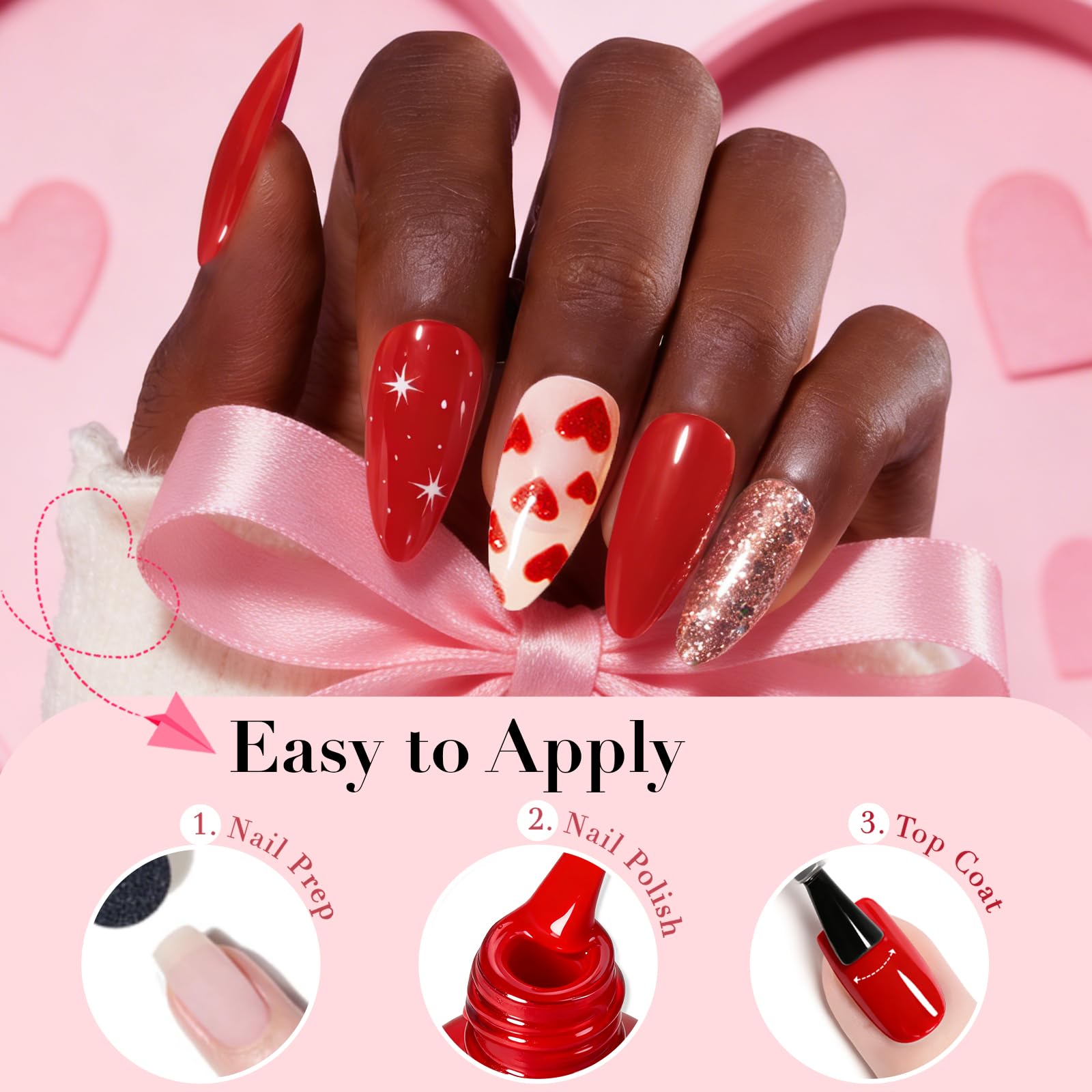 AZUREBEAUTY vernis oeil-de-chat rouge pour un rendu profond et chic.