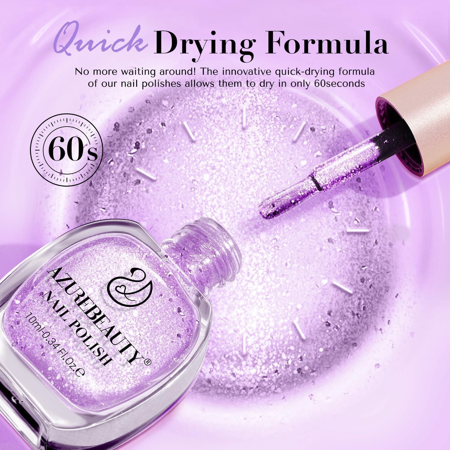 AZUREBEAUTY vernis sans lampe, séchage rapide et pratique.