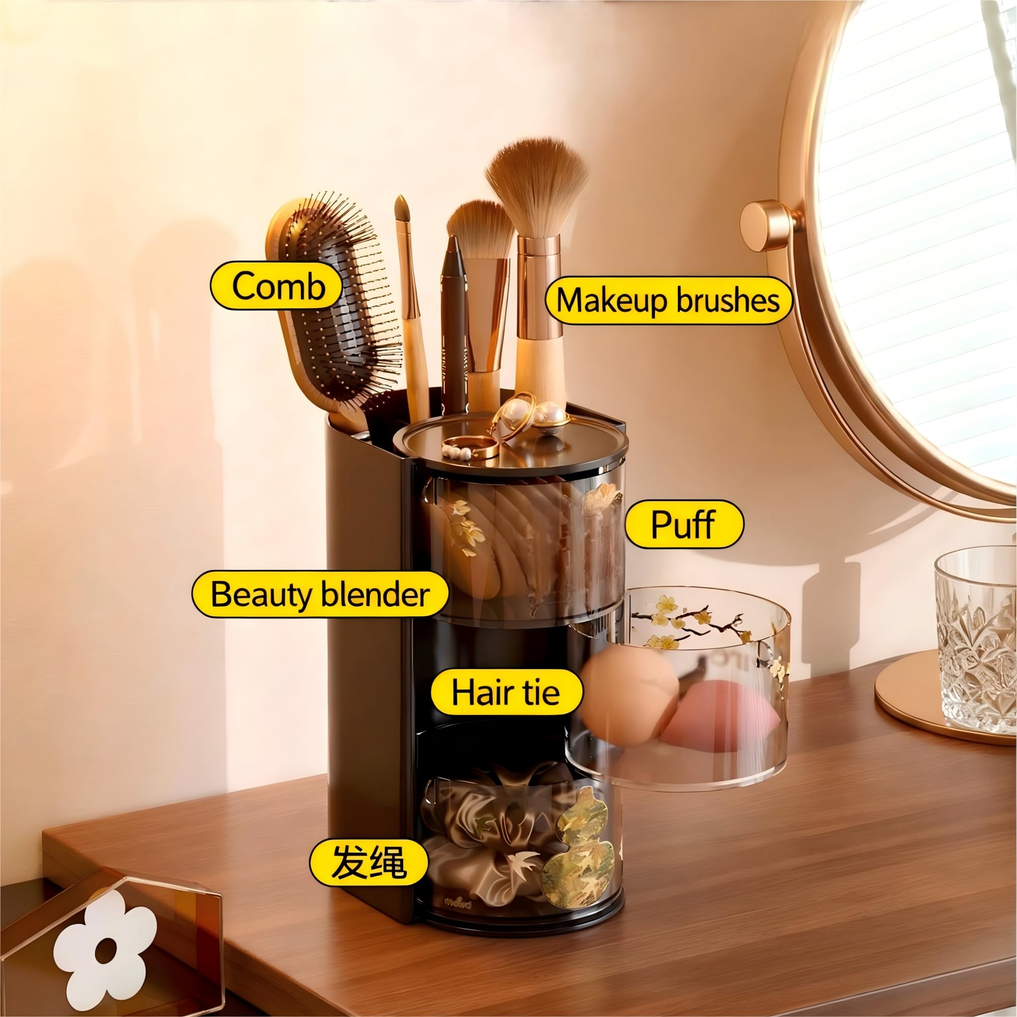 Azurphoric Dimensions Compactes Utilisation Flexible sur Bureau ou Commode.