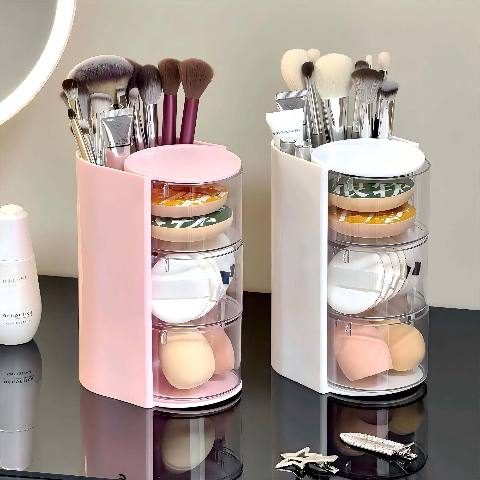 Étagère double Azurphoric, espaces supérieurs pour divers accessoires.