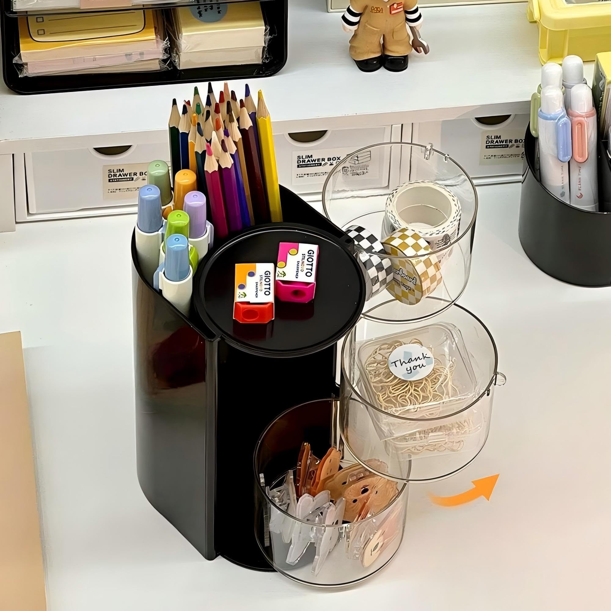 Azurphoric Rangement Compact Gagne Espace sur Bureau ou Salle de Bain.