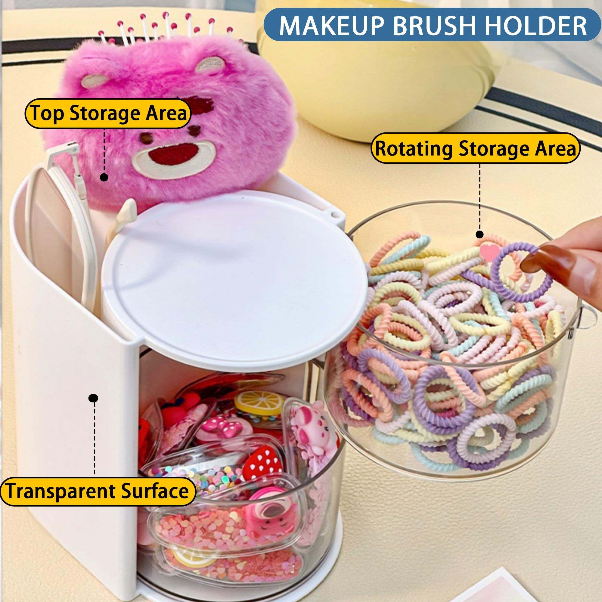 Azurphoric Support Brosses Maquillage: rangement pratique pour pinceaux et éponges.