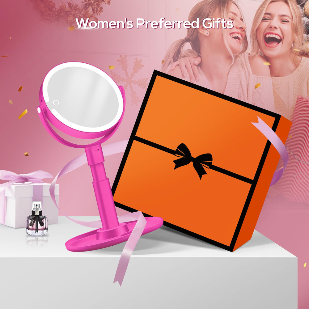 Coffret cadeau élégant incluant le miroir lumineux B Beauty Planet.